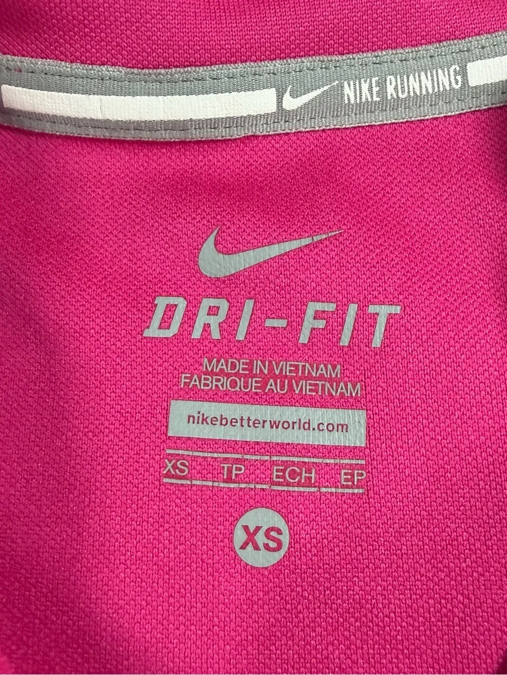 Nike Women's Hot Pink Half-Zip Long Sleeve Performance Top